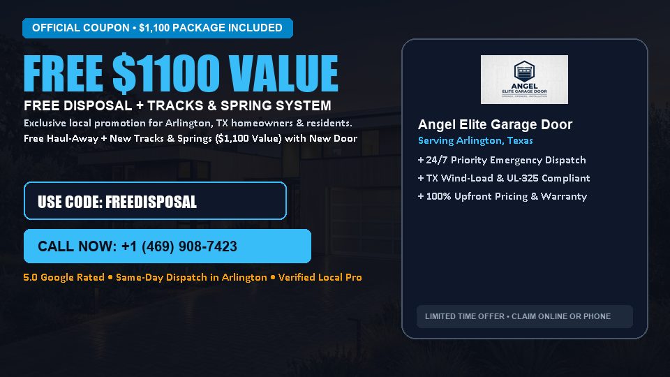 Angel Elite Garage Door FREE Haul-Away & Heavy-Duty Tracks with New Door